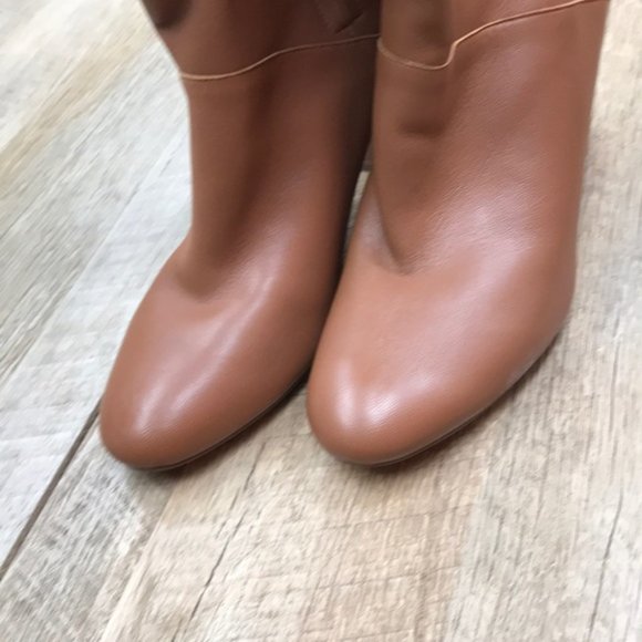 Cole Haan Glenda Stacked Heel Leather Knee Boots - Picture 6 of 8